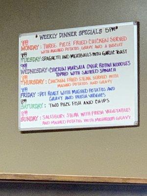 Food specials for the week!