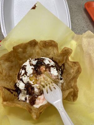 Fried Ice Cream (I ate the cherry and took a bite before I took this, sorry!)