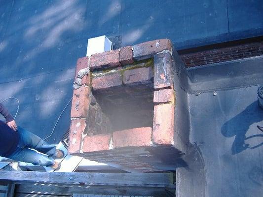 before chimney repairs