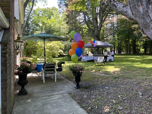 Tent for buffet area