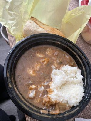 Shrimp Gumbo and Toasted French Bread