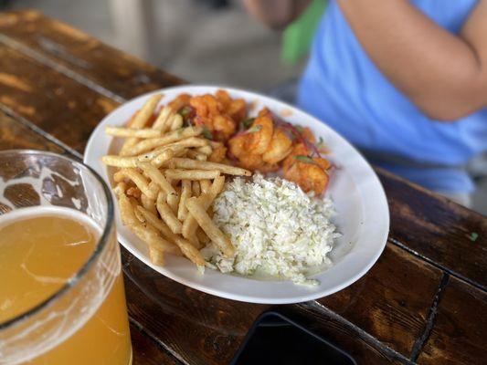 Fried shrimp platter