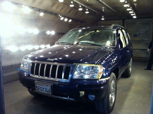 2007 Jeep Grand Cherokee in baking booth