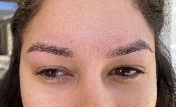 Why are my full thick eyebrows so uneven? I have a surprised look now