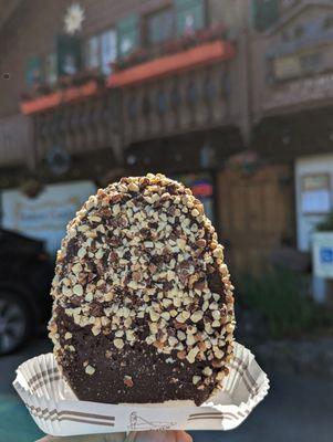 Best ice cream in the world!  Vanilla ice cream dipped in delicious chocolate & nuts