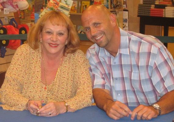 Sylvia and Chris at a book signing.