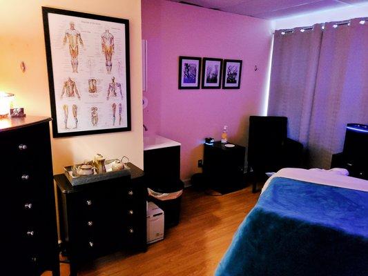 The massage studio has been updated.