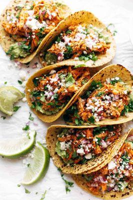 Taco tinga. $4.00 each.