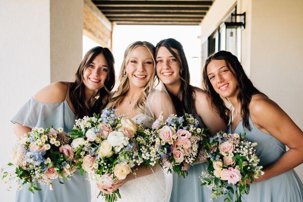 bridal and bridesmaids bouquets