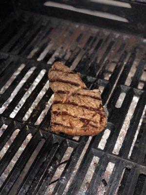 A5 Wagyu filet. Sorry forgot to take before pic, but holy moly is it the best filet I have ever had! La Boucherie!