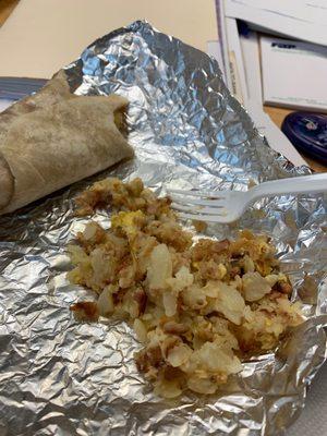 Blah breakfast burrito