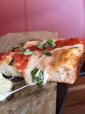 Look at that dough and homemade mozzarella!