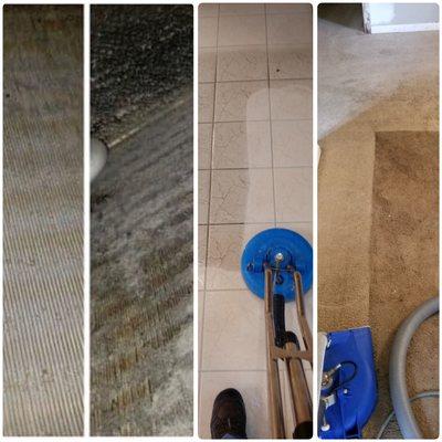 Before and after vent cleaning/ tile & carpet cleaning