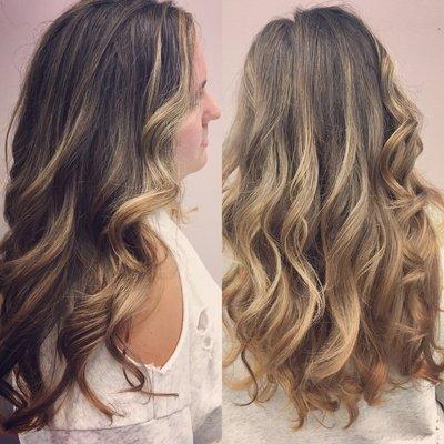 Balayage hair painting