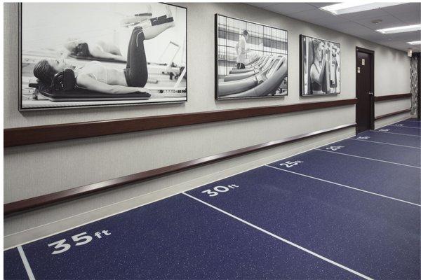 The rehab hallway at The Grove of Evanston