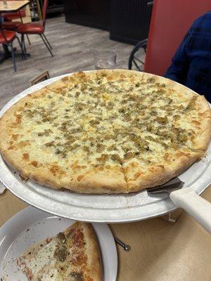 White clam pizza