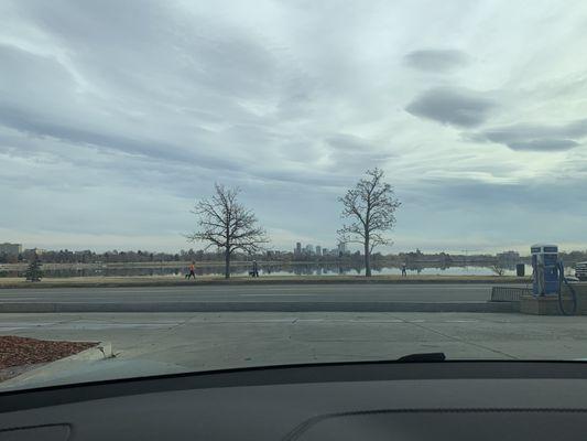 View of Sloan's lake from my car wash spot!