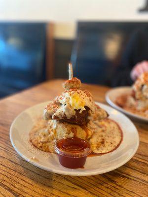 Chicken 'N Biscuit 'N Gravy Stack: Kryptonite Style