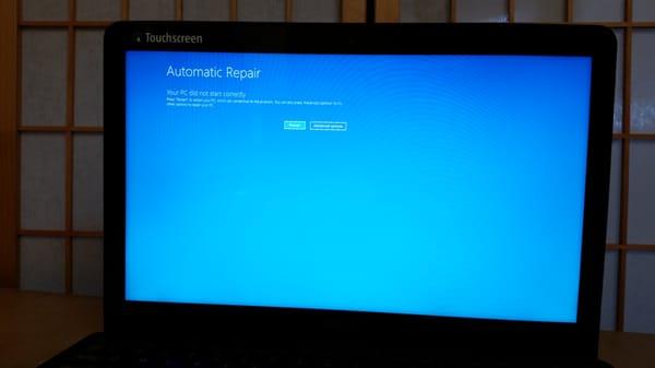 Windows 8 in need of a serious repair!