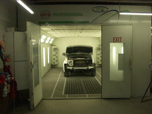 State-of-the-Art Downdraft Spray/Bake Booth, We've gone "Green" w/ Waterborne Paint System