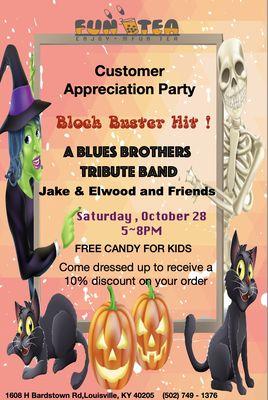 Customer appreciation party ~ October 28, 5~8pm