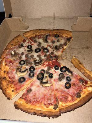 This is supposed to me a 4-topping pizza.