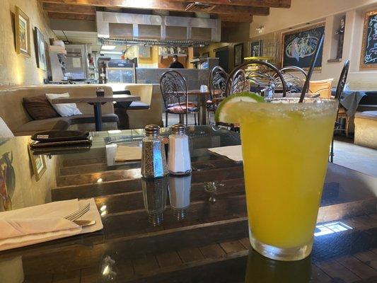 A tasty Mango Margarita hits the spot on 95* days in Tubac! Yummy!