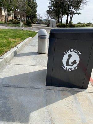 Book drop in the driveway