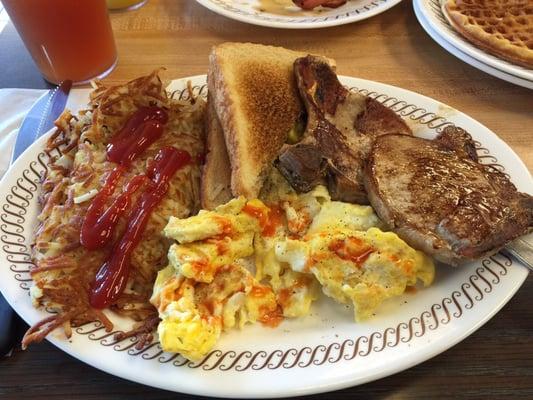 The pork chop breakfast...foodstuff yall!