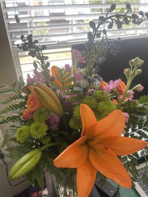 Blue and Orange Bouquet