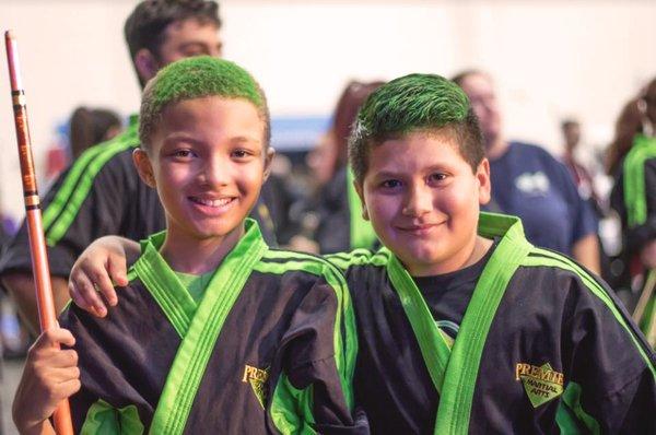 Two happy students at Premier Martial Arts Farragut!