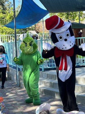 Cat and the Hat with Grinch visit YPV 2022