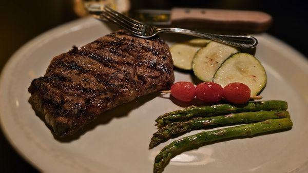 Ribeye and Veggie Side