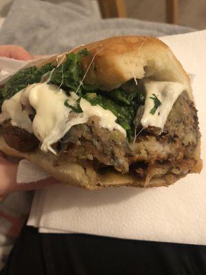 #11. Chicken Cutlet, Broccoli Rabe and Fresh Mozzarella Sandwich