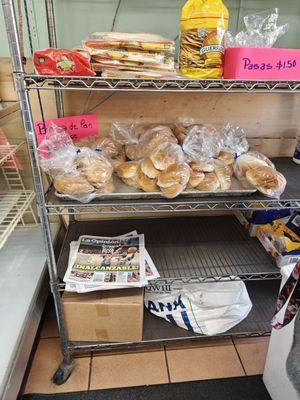 This is where you get the day old bread which is just as tasty as the fresh daily bread.  Tortillas also available