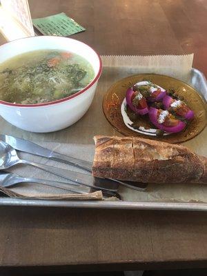 Italian wedding soup and Russian egg