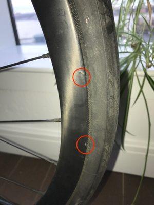 Damaged Carbon Fiber Rims