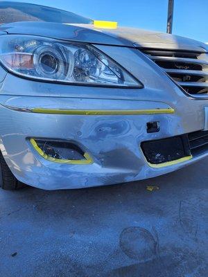 Front bumper damage going to repair it