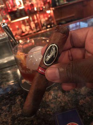 Davidoff Cigar and a Old Fashion.