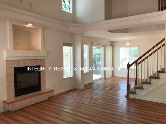 Beautiful wood floors and vaulted ceilings.