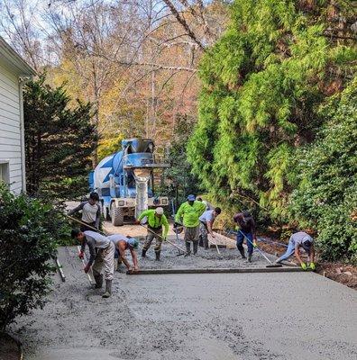 Work in process. Julio's team took two days to remove the old driveway and prepare for concrete pour day.