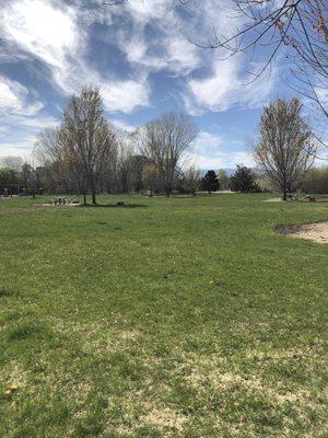 Large park at the north east corner of the trail