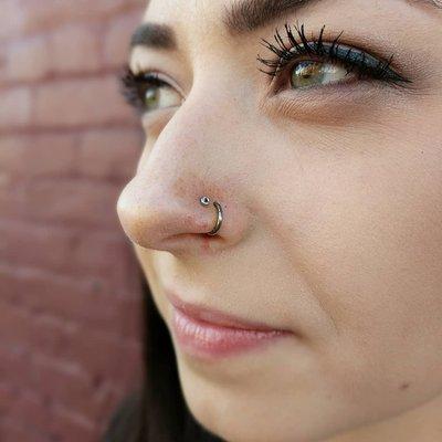 Fresh and healed nostril piercings! We carry a variety of jewelry for healed or fresh piercings!