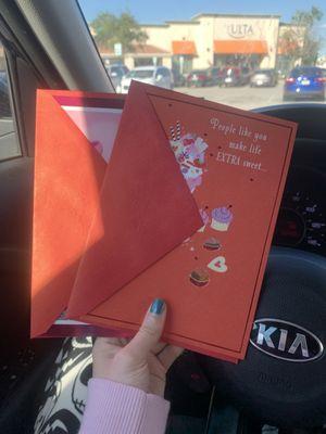 Two Valentine's Day cards is $1