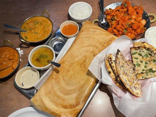 Gobi 65 / Navratan Korma / Butter Chicken / masala Mysore Masala Dosa