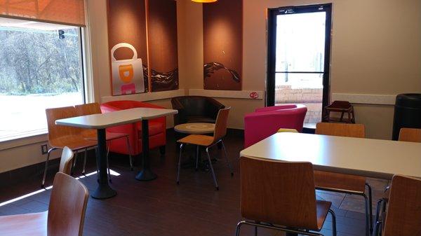 Dining area at Dunkin' in Cooksville MD