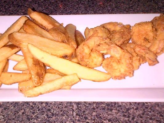 Shrimp and fries,scrumptious.