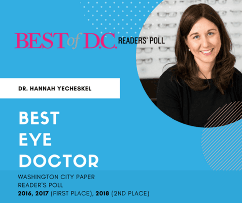 Honored to have been voted Best Eye Doctor by Washington City Paper!