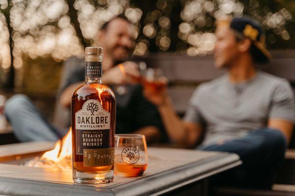 Relax by the fire and cheers to friends with the best small batch North Carolina Bourbon.