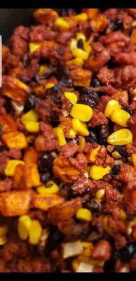 Sweet Potato&Chorizo Southwest Hash